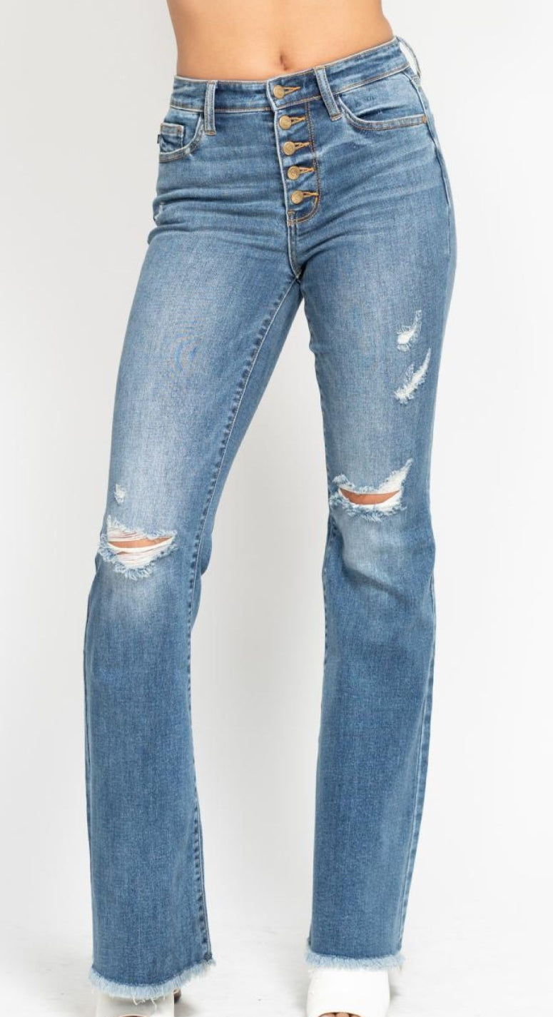 Ellison Distressed Dad Jeans by Judy Blue