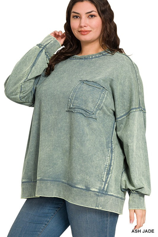 Jade Mineral Wash Sweatshirt