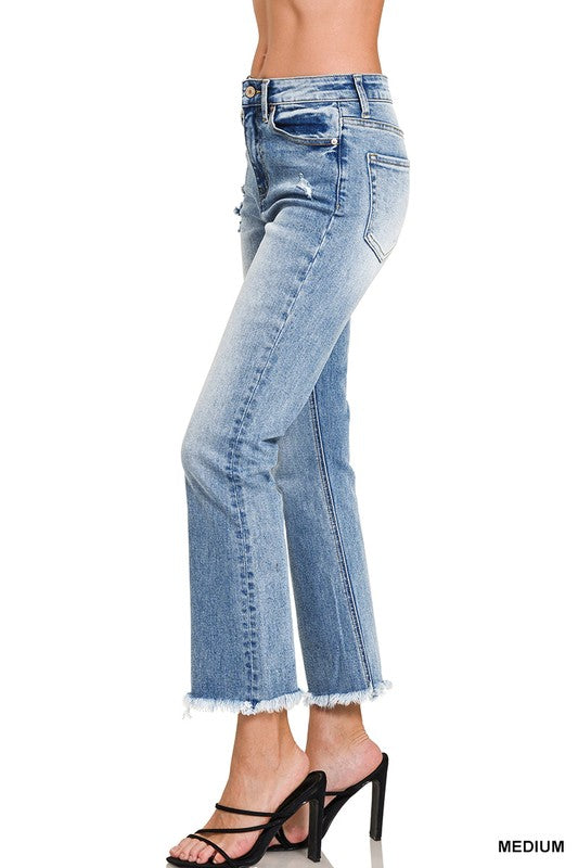 Cropped Flare Denim