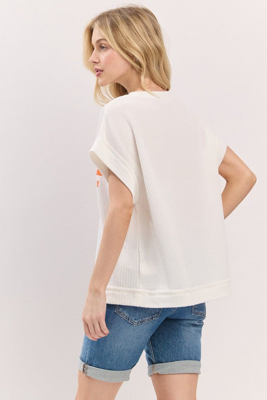 Game Day Textured Top
