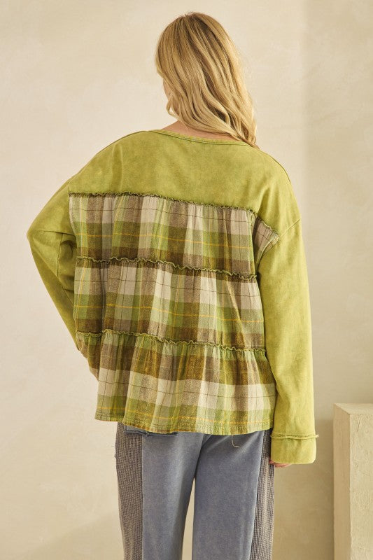 Moss &amp; Meadow Plaid Pullover