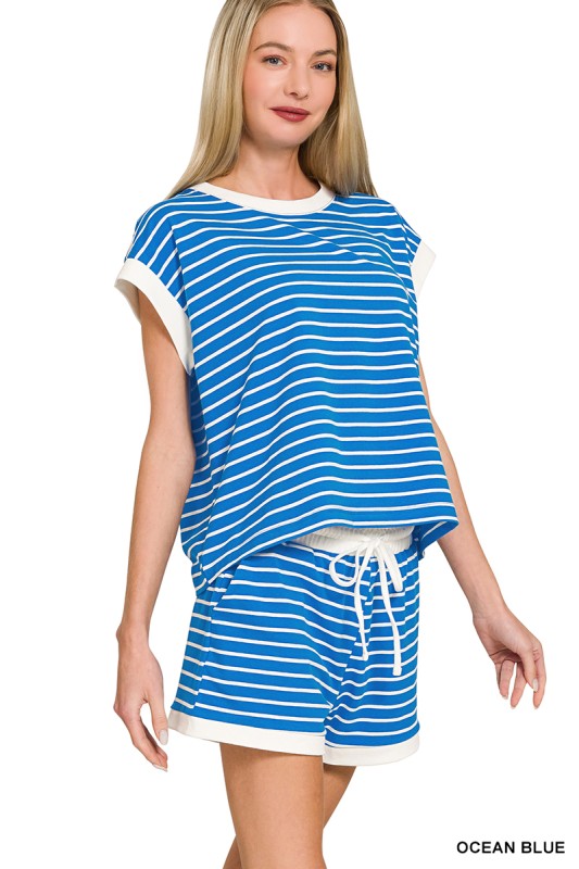 Costa Striped Short Set