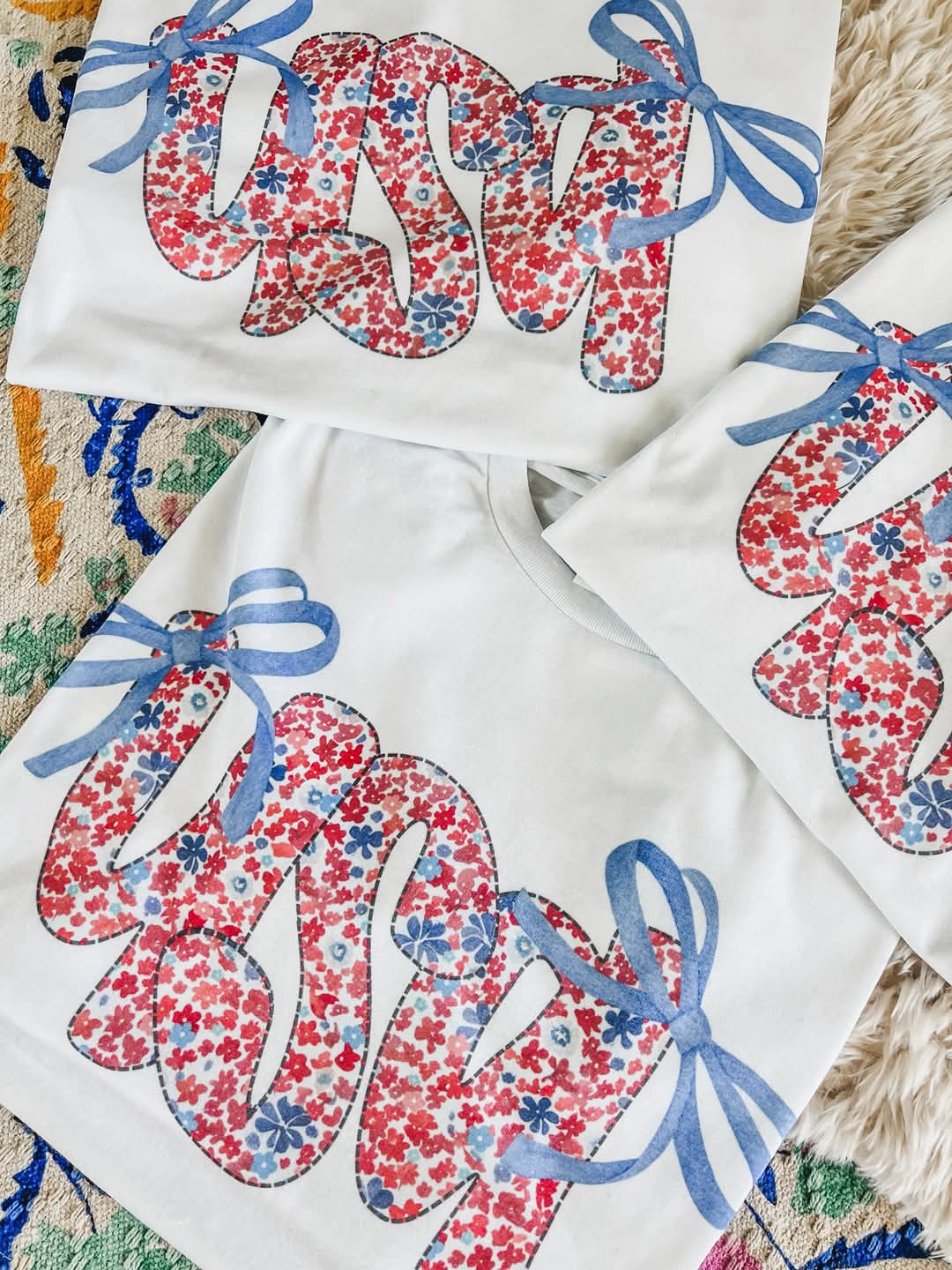 USA Bow Floral Tee