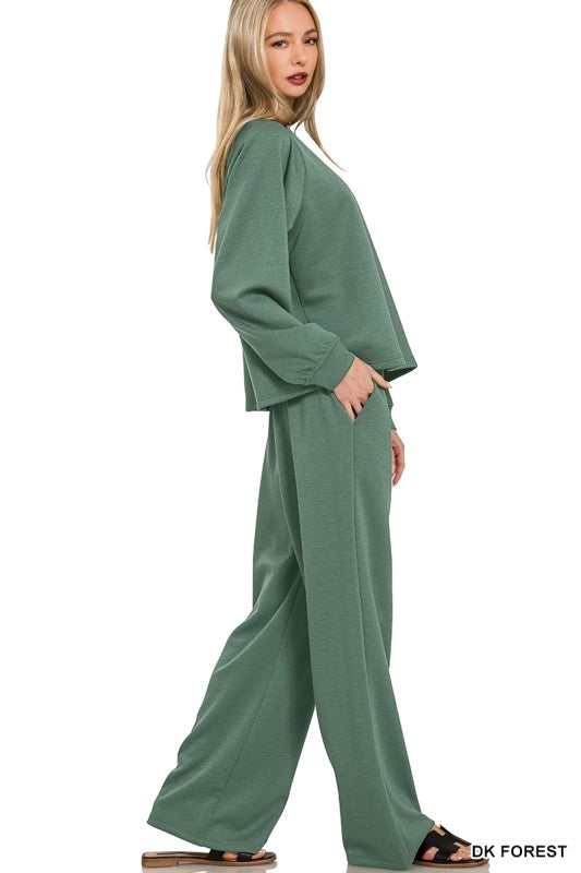 Cozy Wide Leg Casual Set