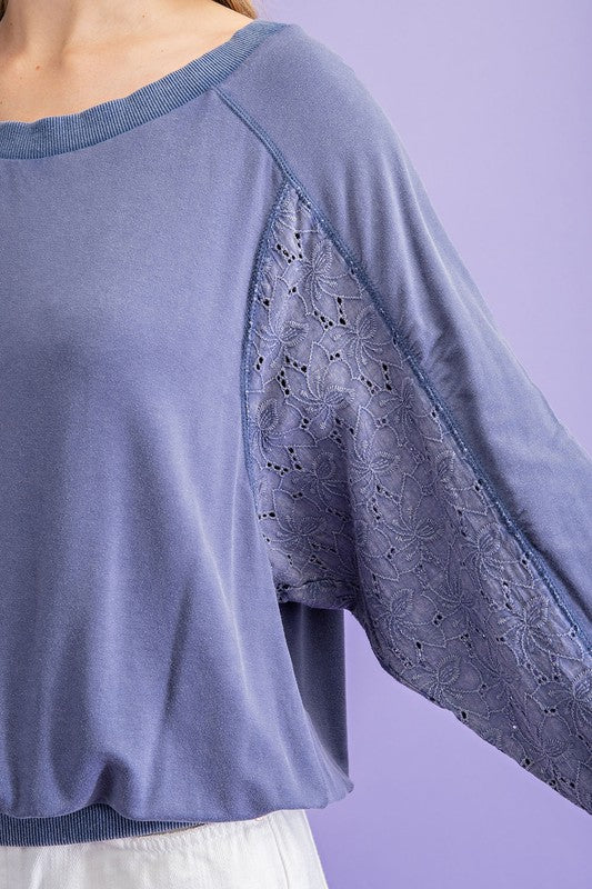 Periwinkle Lace Top