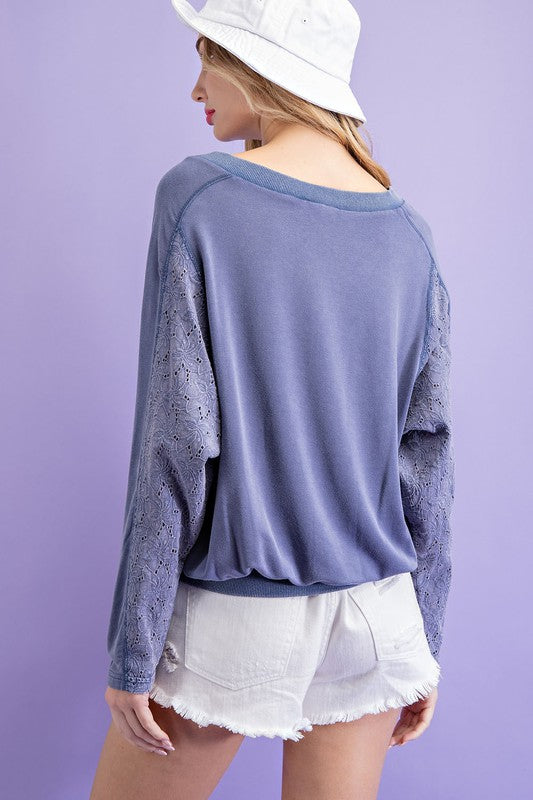 Periwinkle Lace Top
