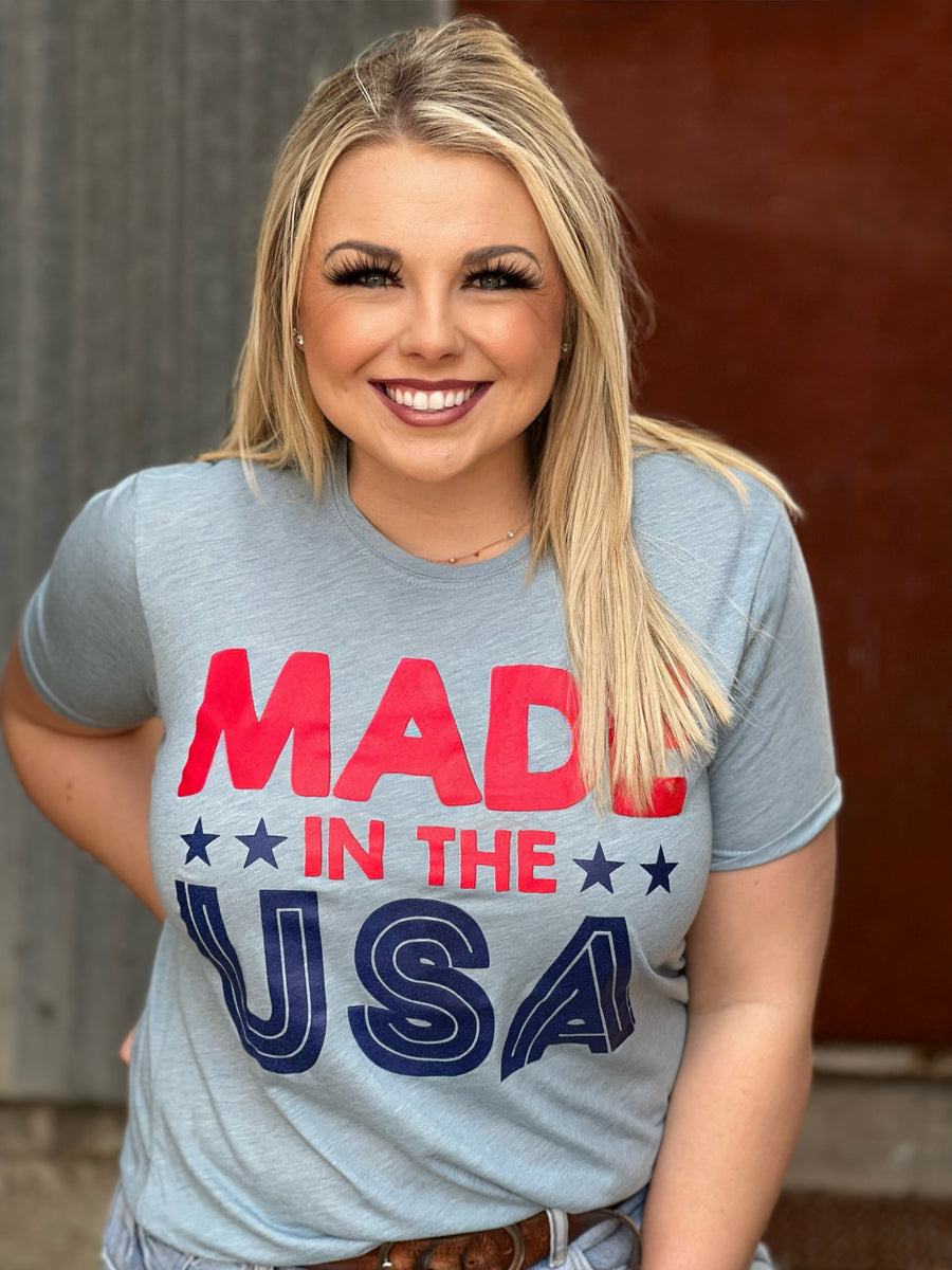 Made in the USA Red White Blue Tee