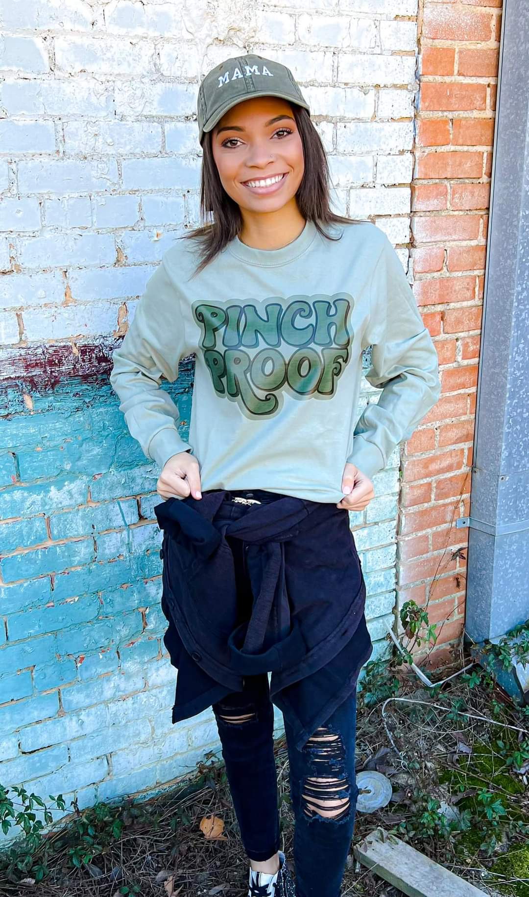 Pinch Proof Green on Green Tee