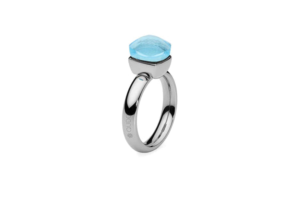 QUDO FIRENZE RING - SILVER - AQUA