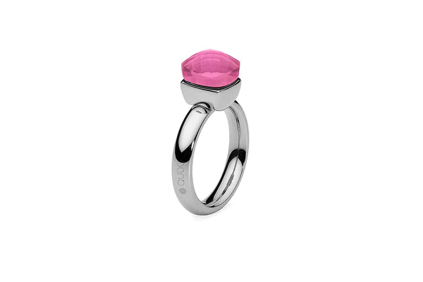 QUDO FIRENZE RING - SILVER - LIGHT FUCHSIA