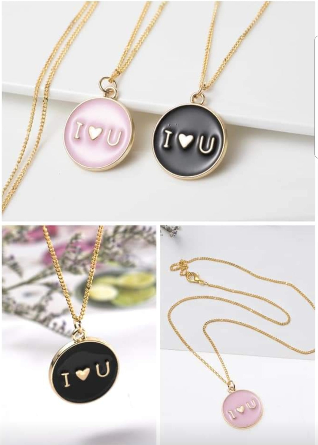 Valentine Conversation I love You Heart Necklace