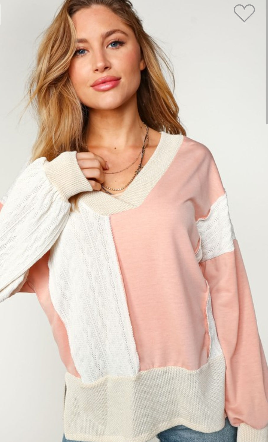 Georgie Peach Top in Curvy