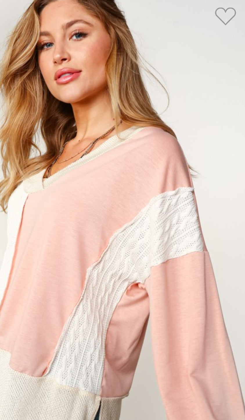 Georgie Peach Top in Curvy