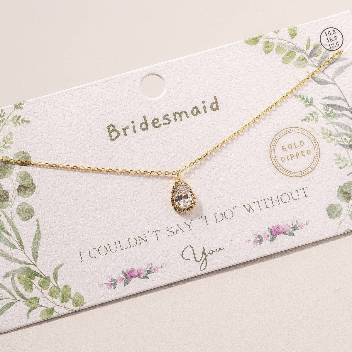 Bridesmaid Necklace in Silver Tone