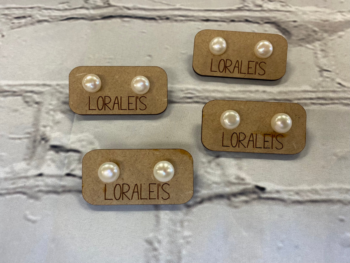 Flat Back Pearl Earring