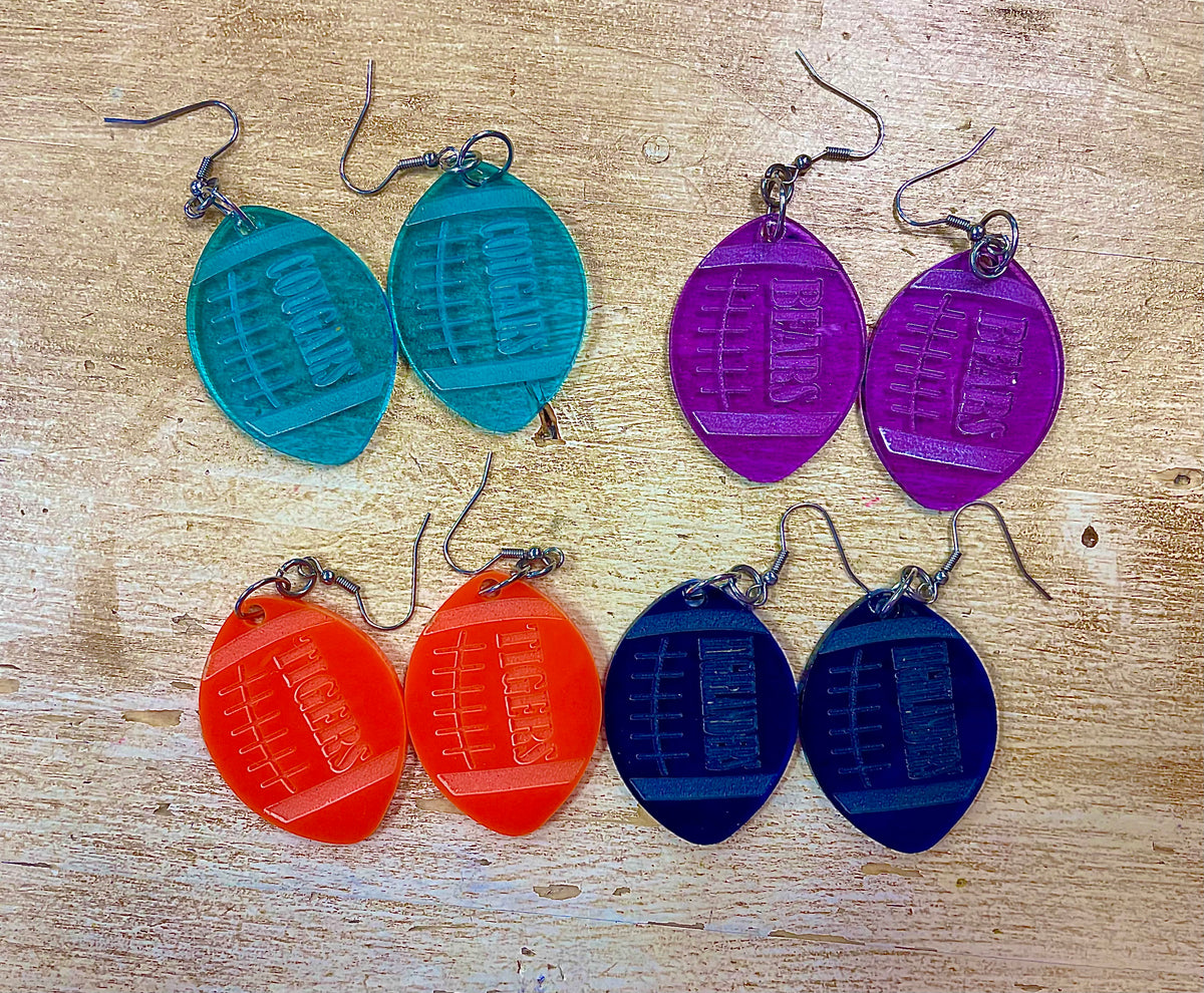 School Football Earrings